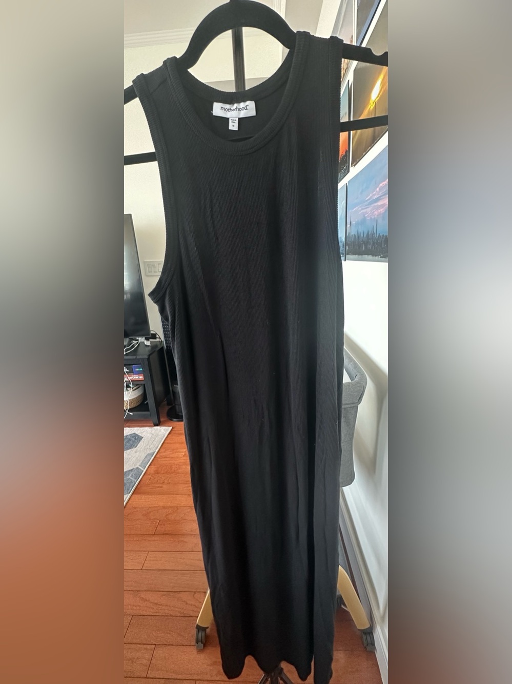 Motherhood Maternity Black Sleeveless Maxi Tank Dress